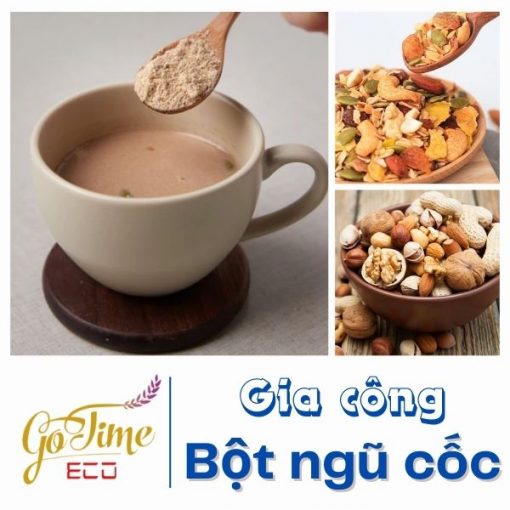 Gia công bột ngũ cốc vị ngọt dịu