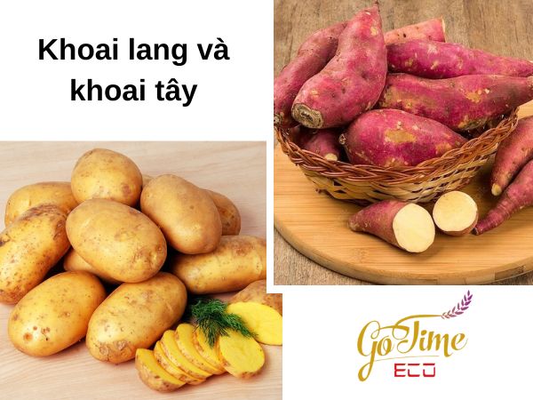 Khoai lang và khoai tây là thực phẩm bổ sung canxi cho bé 