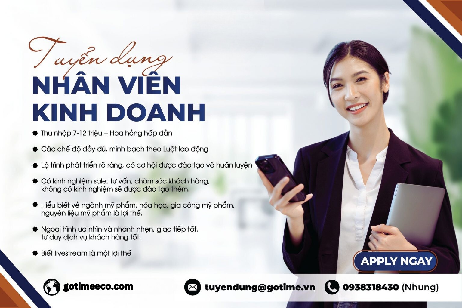 tuyen dung nhan vien kinh doanh gotimeeco